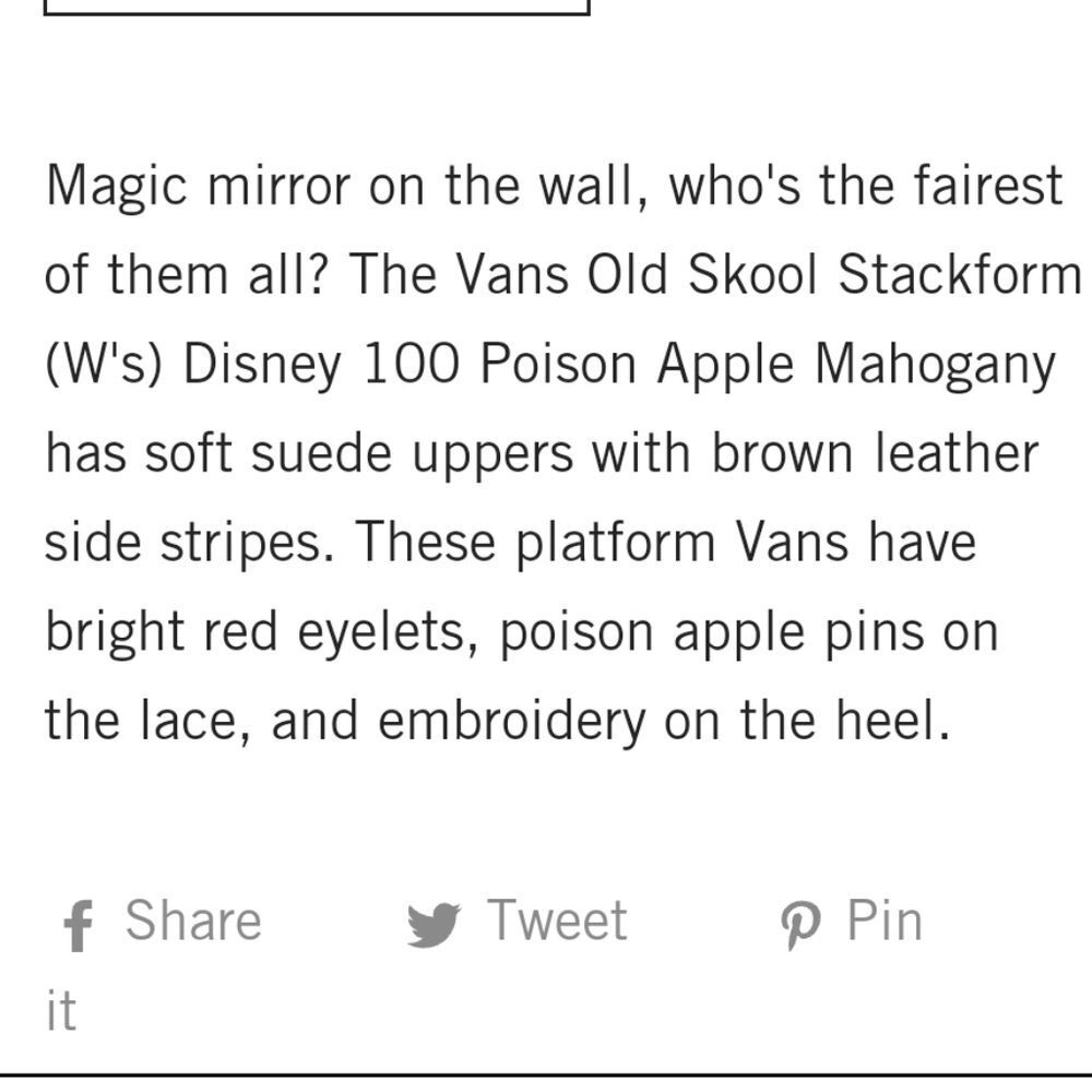 Vans X Disney Old Skool Stackform 100 Poison Apples- Mahagomy - Picture 7 of 10